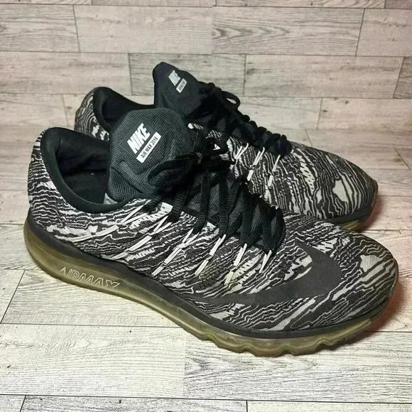 Nike Air Max 2016 Print Shoes Black White Reflective Zebra  Running Shoe-11 - Picture 1 of 9